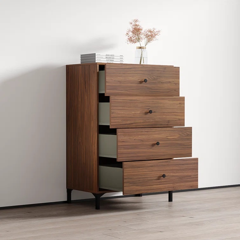 4 - Drawer Brown Wooden Classic Dresser