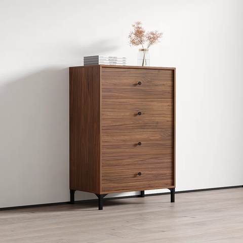 4 - Drawer Brown Wooden Classic Dresser