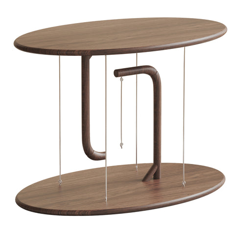 Floating Tensegrity Side Table Solid Wood Walnut Coffee Table