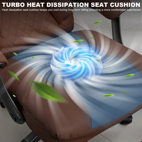 Henry Leather Massage, Heating & Ventilation Office Chair