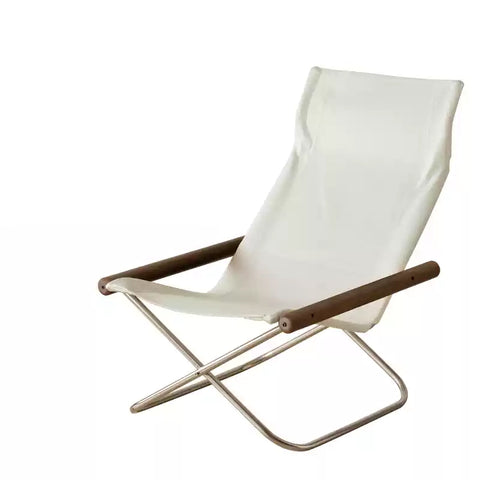 Fabric Metal Leg Folding Chair - Nychair X Lounge Chair, Beech