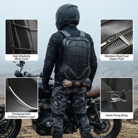 MKN Hard Shell Waterproof Carbon Fiber Backpack