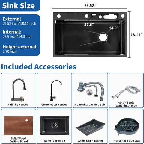 G3 Waterfall Kitchen Sink