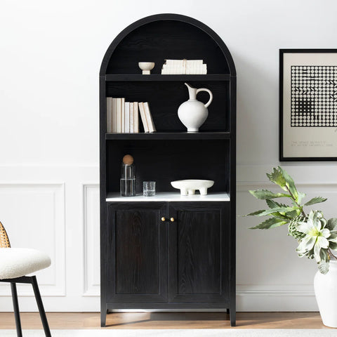 70.9" Wood Bookcase – Home Organizer