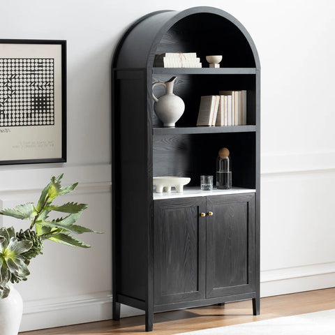 70.9" Wood Bookcase – Home Organizer