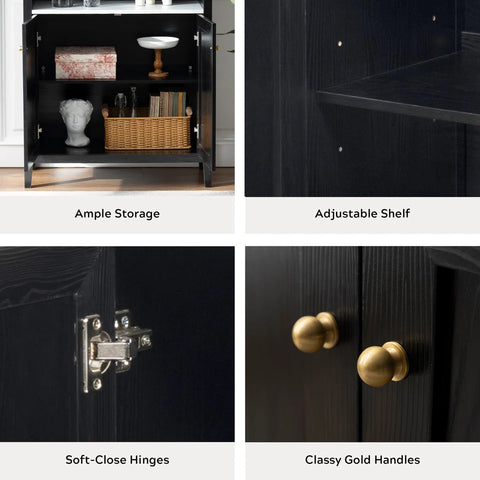 70.9" Wood Bookcase – Home Organizer