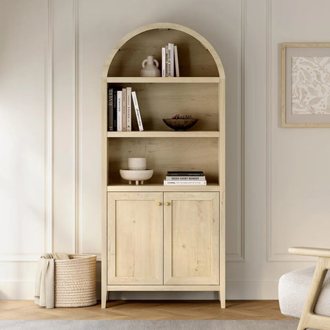 70.9" Wood Bookcase – Home Organizer
