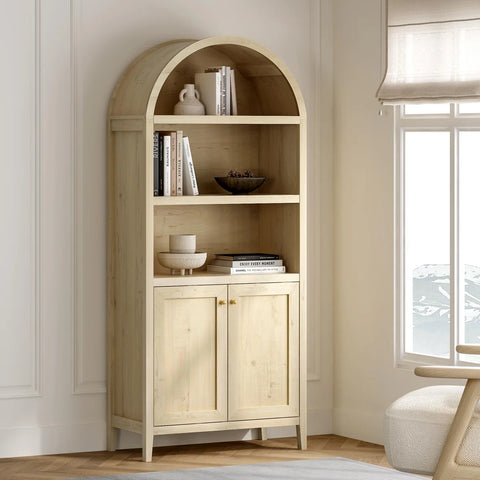 70.9" Wood Bookcase – Home Organizer