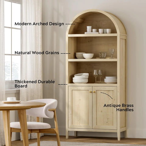 70.9" Wood Bookcase – Home Organizer