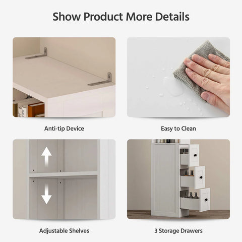 Tall Thin Bathroom Storage Cabinet