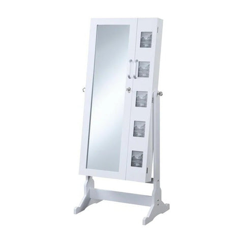 Big Stand-Up Jewelry Armoire Mirror With Drawers