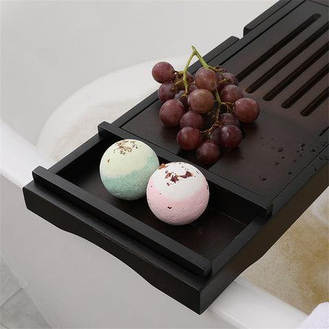 Brown Luxury Retractable Bathtub Tray