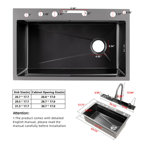 GD Waterfull kitchen sink SIZE 2