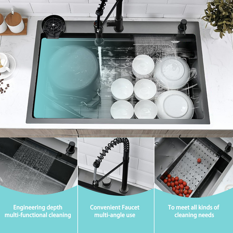 GT Waterfall LED Smart Kitchen Sink