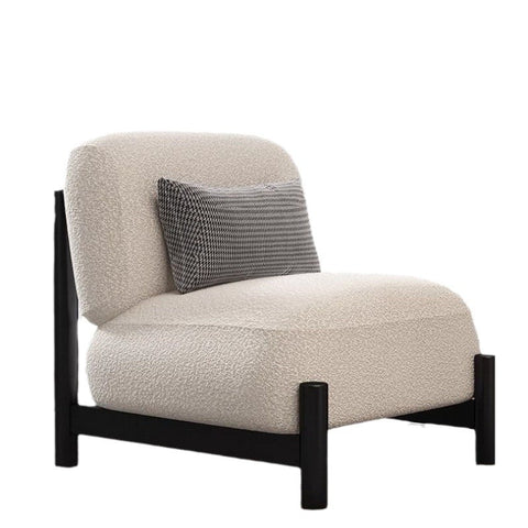 Modern Wabi-Sabi Cream Accent Chair