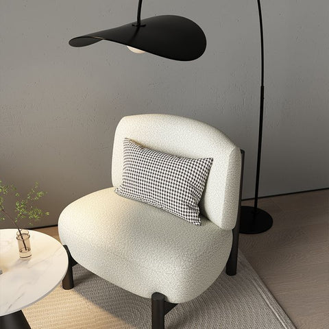 Modern Wabi-Sabi Cream Accent Chair