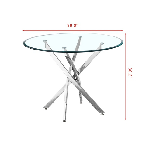 Round Glass Dining Table