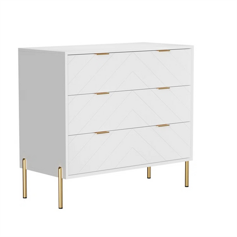 3-Layers White Elegant Dressers