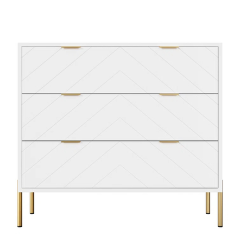 3-Layers White Elegant Dressers