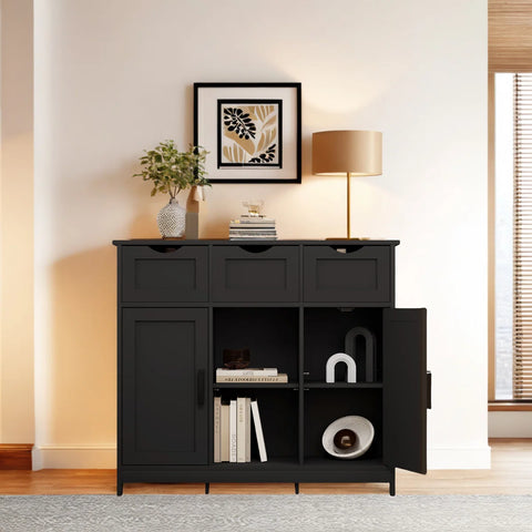 Multi-Functional Wood Cabinet - Drawer & Shelf Storage For Any Room