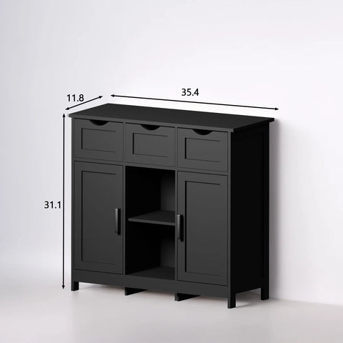 Multi-Functional Wood Cabinet - Drawer & Shelf Storage For Any Room