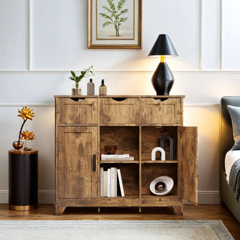 Multi-Functional Wood Cabinet - Drawer & Shelf Storage For Any Room
