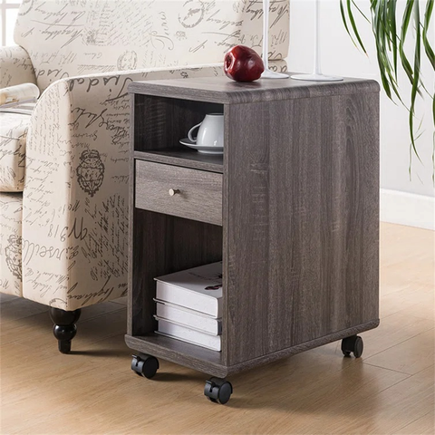 Wheel End Table with Storage