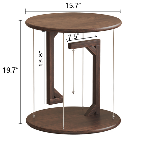 Floating Tensegrity Side Table Solid Wood Walnut Coffee Table