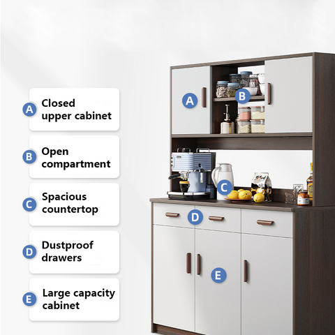 Rocky Plus Wooden Kitchen Pantry Storage Cabinet