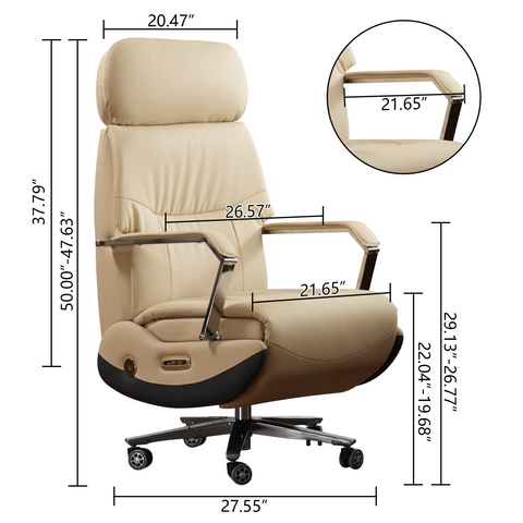 Carlo Modern Leather Home Office Power Recliner Chair