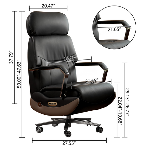 Carlo Modern Leather Home Office Power Recliner Chair