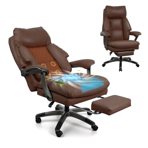 Henry Leather Massage, Heating & Ventilation Office Chair