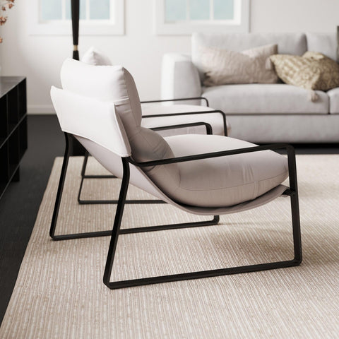 Contemporary Accent Chair - Thick Cushioned Sofa Seat