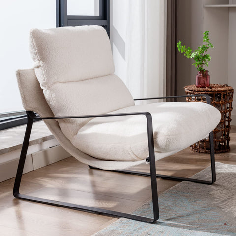 Contemporary Accent Chair - Thick Cushioned Sofa Seat