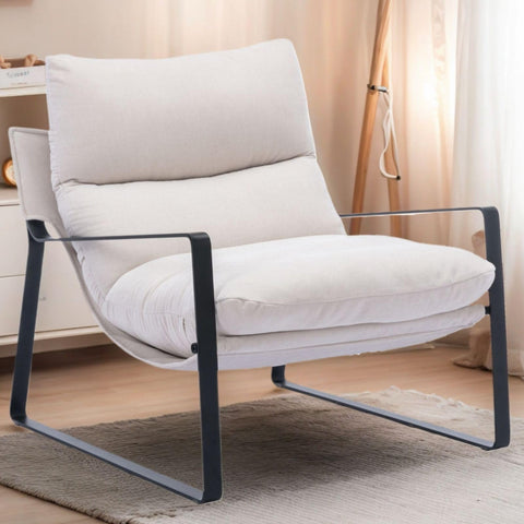 Contemporary Accent Chair - Thick Cushioned Sofa Seat