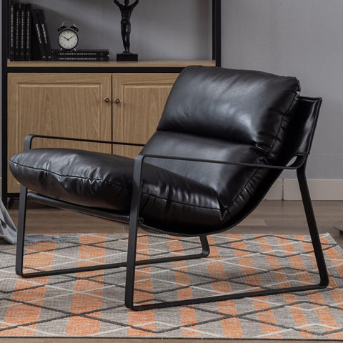 Contemporary Accent Chair - Thick Cushioned Sofa Seat
