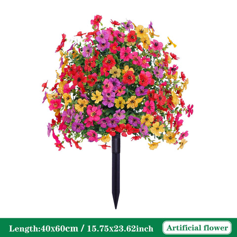 23.6 in Artificial Boxwood Topiary Ball with Violet