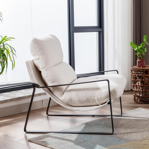 Contemporary Accent Chair - Thick Cushioned Sofa Seat