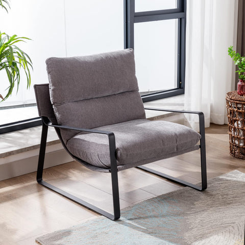 Contemporary Accent Chair - Thick Cushioned Sofa Seat