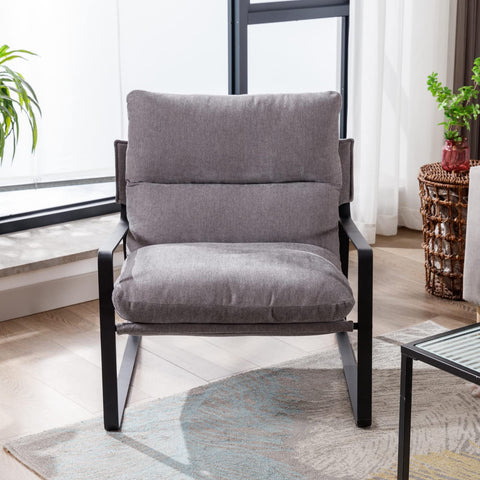 Contemporary Accent Chair - Thick Cushioned Sofa Seat