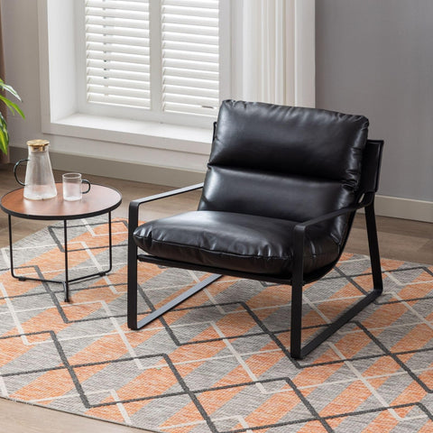 Contemporary Accent Chair - Thick Cushioned Sofa Seat