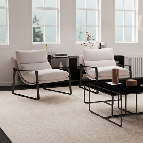 Contemporary Accent Chair - Thick Cushioned Sofa Seat