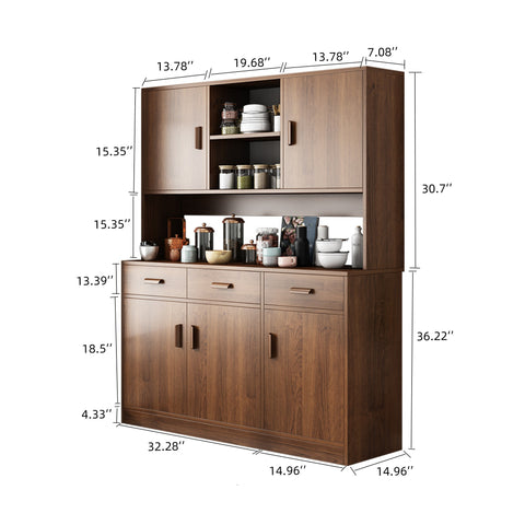 Rocky Plus Wooden Kitchen Pantry Storage Cabinet Size